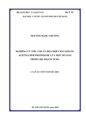Nghiên cứu tiêu chuẩn hóa hợp chất kháng 