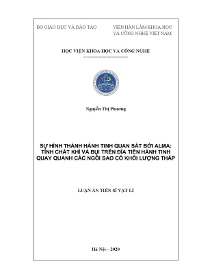 Nghiên cứu sự hình thành hành tinh qua quan sát ALMA: 