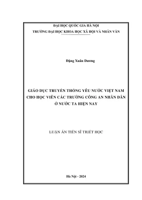 Giáo Dục Truyền Thống Yêu Nước Việt Nam cho Học Viên 