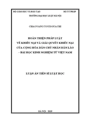 Kinh nghiệm hoàn thiện pháp luật khiếu nại từ Việt Nam