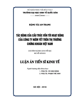 Tác động cấu trúc vốn đến hoạt động công ty niêm yết 