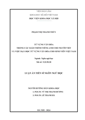 Từ Vựng Văn Hóa Trong Giáo Trình Tiếng Anh Cho Người