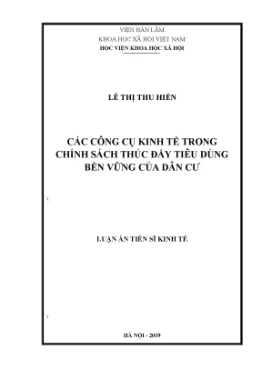Công cụ kinh tế trong chính sách thúc đẩy tiêu dùng bền vững