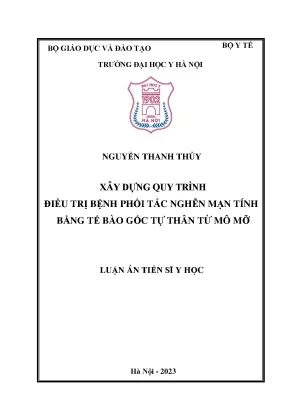 Quy trình điều trị bệnh phổi tắc nghẽn mạn tính bằng tế 