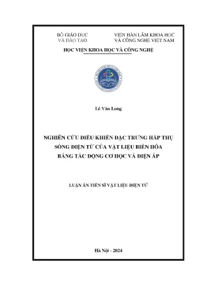 Nghiên cứu điều khiển hấp thụ sóng điện từ của vật liệu 