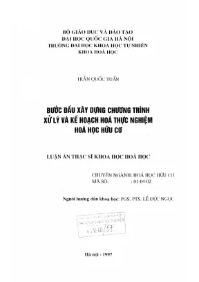 Xây dựng chương trình xử lý và kế hoạch hóa thực nghiệm 