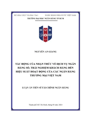 Tác động của nhận thức dịch vụ ngân hàng số đến trải