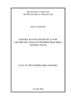 Giáo dục kỹ năng giải quyết vấn đề cho trẻ 5-6 tuổi qua 