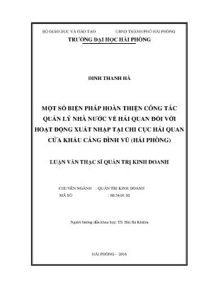 Cải thiện quản lý hải quan cho xuất nhập khẩu tại cảng