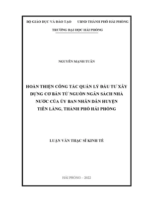 Cải thiện quản lý đầu tư xây dựng từ ngân sách nhà nước