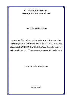 Nghiên cứu hóa học và hoạt tính sinh học của các loài
