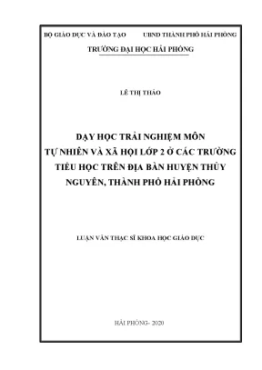 Nghiên cứu dạy học trải nghiệm môn Tự nhiên xã hội lớp 2