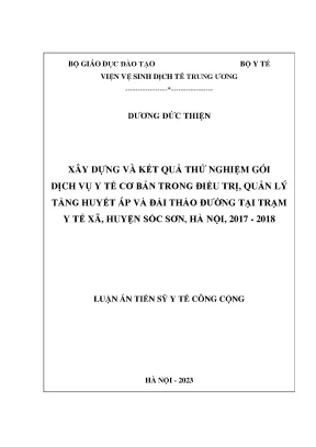 Kết quả thử nghiệm gói dịch vụ y tế cơ bản cho quản lý 
