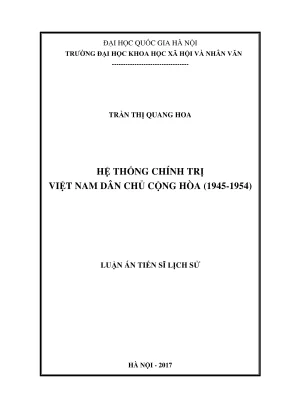 Nghiên cứu hệ thống chính trị Việt Nam giai đoạn 1945-1954