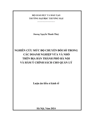 Nghiên cứu chuyển đổi số tại doanh nghiệp vừa và nhỏ ở