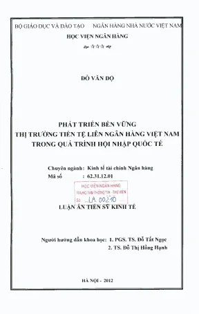 Tài chính ngân hàng và phát triển bền vững thị trường