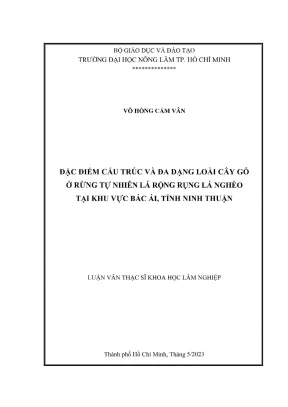 Đặc điểm cấu trúc và đa dạng loài cây gỗ ở rừng tự nhiên 