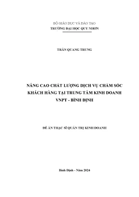 Nâng cao chất lượng dịch vụ chăm sóc khách hàng tại VNPT