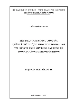 Biện Pháp Tăng Cường Quản Lý Chất Lượng Tại Công Ty TNHH
