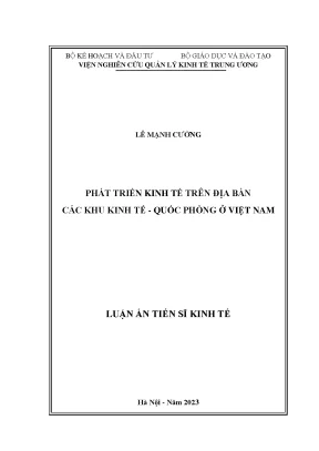 Phát triển kinh tế tại các khu kinh tế quốc phòng Việt Nam