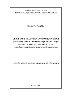 Phát triển doanh nghiệp khởi nghiệp từ tổ chức vệ tinh