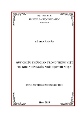 Nghiên cứu quy chiếu thời gian trong tiếng Việt từ góc