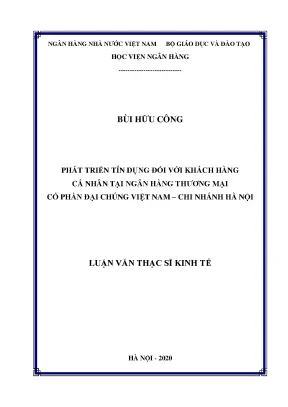 Phát triển tín dụng cá nhân tại ngân hàng thương mại cổ 