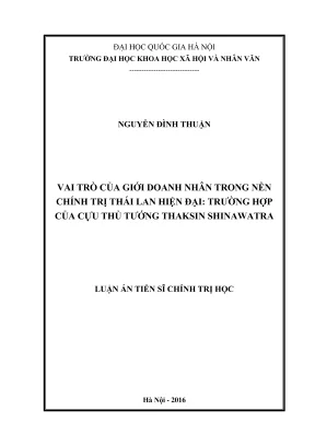 Vai trò của doanh nhân trong chính trị Thái Lan: Nghiên