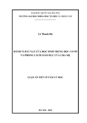 Nghiên cứu trí tuệ cảm xúc ở học sinh trung học cơ sở