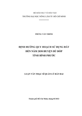Quy hoạch sử dụng đất huyện Bù Đốp đến năm 2030
