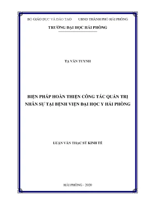 Cải thiện quản trị nhân sự tại Bệnh viện Đại học Y Hải Phòng