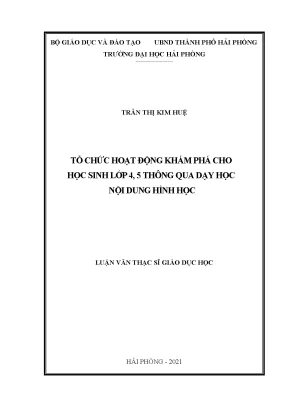 Khám Phá Hình Học Cho Học Sinh Lớp 4-5 Qua Hoạt Động