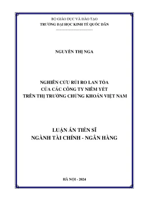 Nghiên cứu rủi ro lan tỏa của công ty niêm yết trên thị