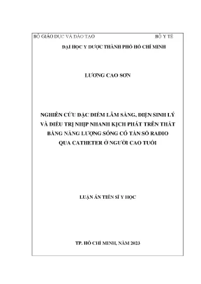 Nghiên cứu điều trị nhịp nhanh kịch phát trên thất ở