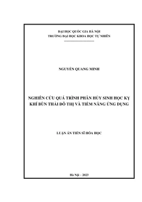 Nghiên cứu phân hủy sinh học kỵ khí bùn thải đô thị và 