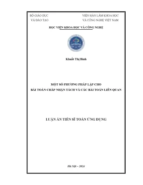 Phương pháp lặp hiệu quả cho bài toán chấp nhận tách