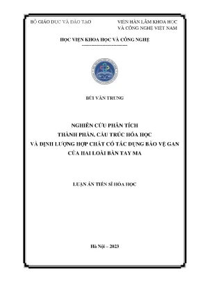 Nghiên cứu cấu trúc hóa học và tác dụng bảo vệ gan của 