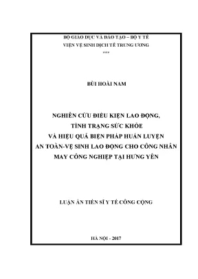Nghiên cứu điều kiện lao động và sức khỏe công nhân may