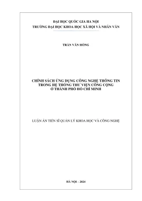 Ứng dụng công nghệ thông tin trong thư viện công cộng