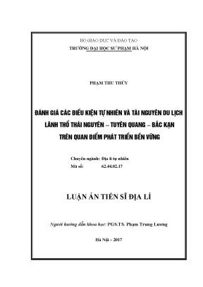 Đánh giá điều kiện tự nhiên và tài nguyên du lịch Thái 