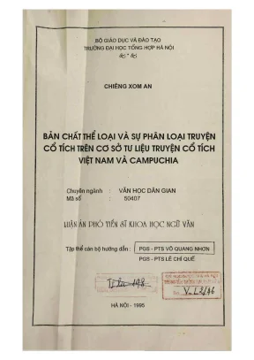 Phân loại truyện cổ tích Việt Nam và Campuchia: Nghiên 