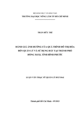 Đánh giá ảnh hưởng đô thị hóa đến quản lý đất đai tại