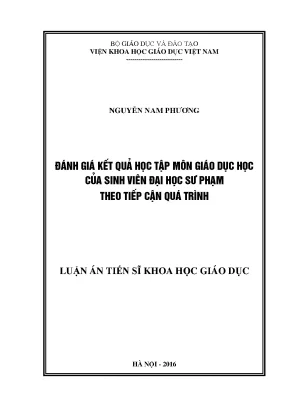 Đánh giá kết quả học tập môn giáo dục học của sinh viên