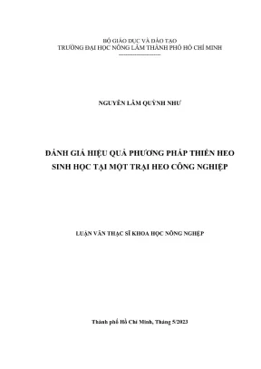 Đánh giá hiệu quả thiến heo sinh học tại trại heo công
