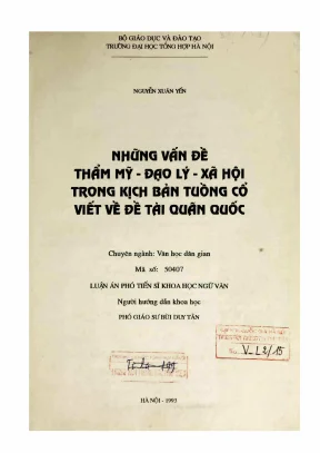 Thẩm mỹ và đạo lý trong kịch bản tuồng cổ về quận quốc