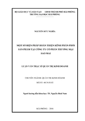 Cải thiện kênh phân phối sản phẩm tại Công ty Cổ phần
