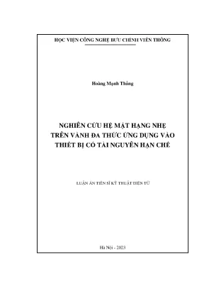 Nghiên cứu hệ mật hạng nhẹ trên vành đa thức cho thiết