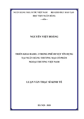 Triển khai Basel 2 trong phê duyệt tín dụng tại ngân 