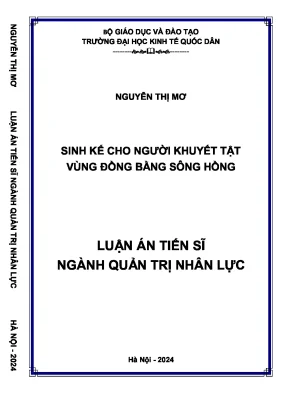 Sinh kế cho người khuyết tật vùng đồng bằng sông Hồng