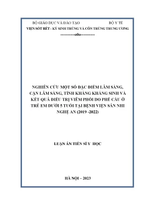 Nghiên cứu viêm phổi do phế cầu ở trẻ em dưới 5 tuổi tại 